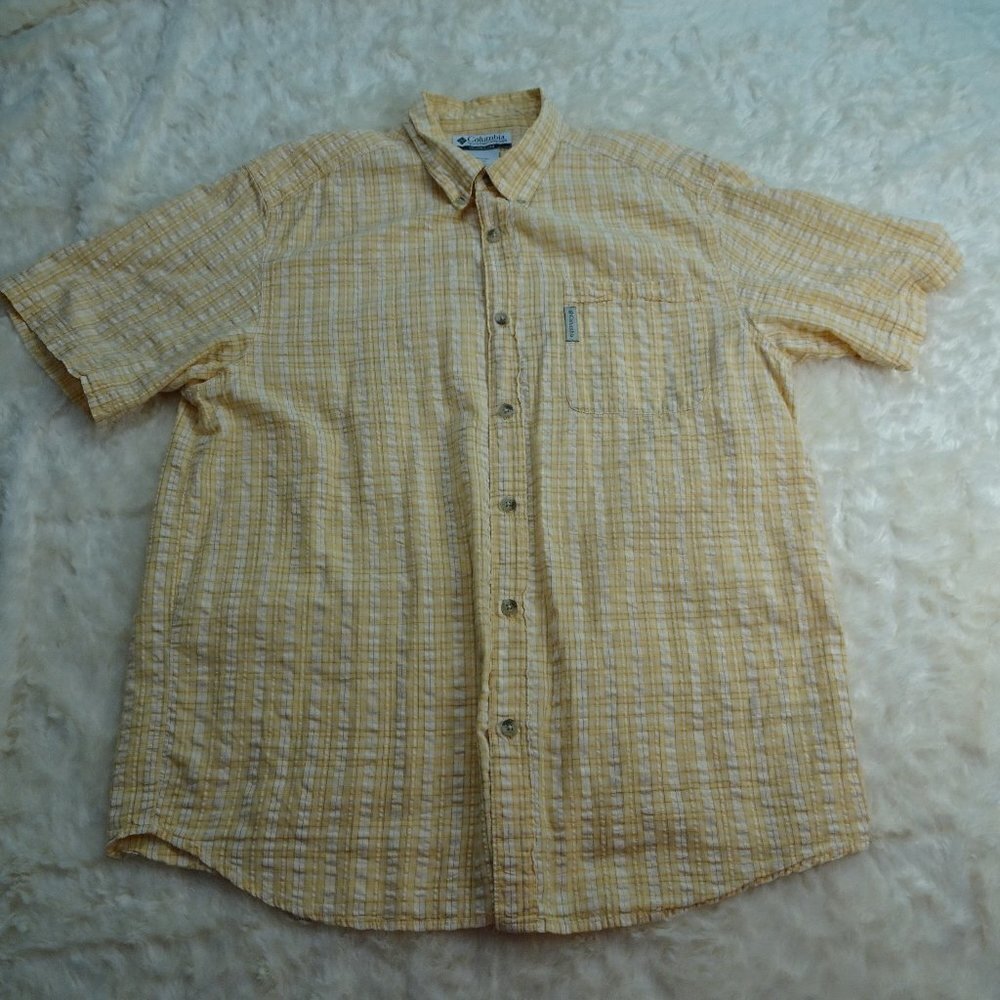 Columbia Yellow BDown Shirt Size Medium